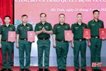 Trao quyết định về công tác cán bộ cho 60 sĩ quan biên phòng Hà Tĩnh