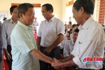 Bí thư Tỉnh ủy Võ Kim Cự và Đoàn ĐBQH tỉnh tiếp xúc cử tri Can Lộc