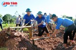 ĐVTN khối Đảng – Đoàn thể giúp Sơn Lộc xây dựng nông thôn mới