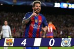 Messi lập hat-trick, Barca nhấn chìm Man City tại Nou Camp