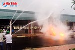 Diễn tập chữa cháy chợ Hồng Lĩnh