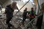 Thủ đô Damascus, Syria tan hoang sau những cuộc không kích