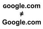 Lưu ý: ɢoogle.com không phải là Google.com