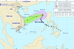 Bão số 9 mạnh cấp 11 cách quần đảo Hoàng Sa 610km