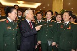 Tổng Bí thư Nguyễn Phú Trọng gặp mặt đại biểu phụ nữ Quân đội