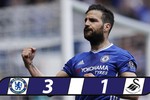 Chelsea 3-1 Swansea: Fabregas cứu Chelsea trong trận đấu thứ 300