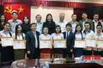Đại học Hà Tĩnh khen thưởng thầy, trò đạt giải cao tại các cuộc thi