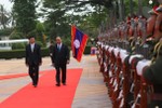 Lễ đón chính thức Thủ tướng Nguyễn Xuân Phúc và phu nhân thăm Lào