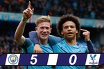 Đại thắng Crystal Palace, Man City ghi danh vào top 3