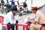 Công an Can Lộc ra quân xử lý học sinh vi phạm luật giao thông