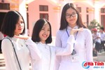 [Photo] Nữ sinh trường Phan Đình Phùng duyên dáng ngày khai trường