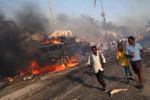 Hiện trường vụ đánh bom kép kinh hoàng khiến 276 người chết ở Somalia