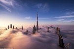 Những tòa nhà chọc trời giữa “biển sương mù” dày đặc ở Dubai