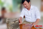 Phát hiện lư hương cổ bằng đá từ thời Nguyễn ở Hà Tĩnh