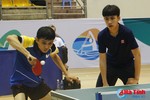Xem các tay vợt tranh tài tại Giải bóng bàn Đại hội TDTT Hà Tĩnh
