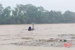 Nước sông Ngàn Phố dâng cao; hồ thủy điện Hương Sơn chuẩn bị xả lũ
