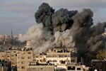 Hiện trường vụ không kích Hamas ở Dải Gaza của Israel