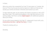 YouTube "bồi thường" người dùng một khoản tiền vì sự cố sập mạng