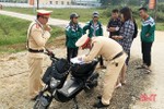 Công an Hương Sơn xử nghiêm học sinh vi phạm an toàn giao thông