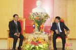 Tổng Lãnh sự quán Lào tại Đà Nẵng chào xã giao lãnh đạo Hà Tĩnh