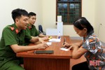 Công an Hương Sơn nhận, trả hồ sơ tại Trung tâm Hành chính công