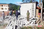 Cưỡng chế tháo dỡ nhà xây trái phép trên đất trường học ở Hương Khê