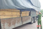 Cảnh sát Môi trường Công an Hà Tĩnh bắt xe tải chở 54 phiến gỗ "lậu"