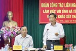 Đoàn liên ngành Trung ương thống nhất cao thành lập thị trấn Lộc Hà, đề nghị hoàn thiện hồ sơ để công nhận