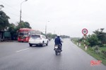 Biển báo tốc độ ở thị xã Hồng Lĩnh chưa đúng quy định!