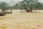 Mưa lớn gây ngập cục bộ, mực nước sông Ngàn Phố dâng cao trên mức báo động 1
