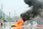 Hà Tĩnh: Diễn tập tình huồng phòng cháy chữa cháy tại trạm chiết nạp gas