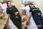 4 chiến sĩ Công an Hà Tĩnh hiến máu cứu bệnh nhân suy thận