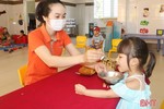 Kiểm soát tốt phòng dịch, nhiều trường mầm non ở Hà Tĩnh tái thực hiện bán trú