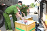 Chặn đứng vụ vận chuyển 800kg thực phẩm bẩn trên xe khách qua địa bàn Hà Tĩnh