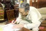 Đảng viên 75 năm tuổi Đảng ở Hà Tĩnh tự nguyện không nhận tiền hỗ trợ Covid-19