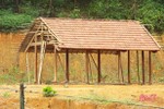 Lợi dụng đêm tối dựng nhà trái phép trên đất nông nghiệp ở Hương Sơn