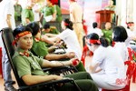 Tiếp nhận 104 đơn vị máu từ cán bộ chiến sỹ công an các huyện miền núi Hà Tĩnh
