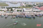 Gần 200 tàu thuyền cập bến trú bão số 5 tại cảng cá lớn nhất Hà Tĩnh