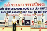 Hà Tĩnh xếp thứ 4 Giải vô địch trẻ Karate quốc gia