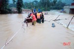 Nước tiếp tục dâng, một số nhà dân ở Hương Khê bắt đầu ngập