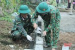 Lực lượng vũ trang Nghi Xuân giúp dân xây dựng nông thôn mới