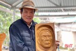 Cựu sỹ quan quân đội lặng lẽ nơi phố núi Hà Tĩnh điêu khắc, vẽ truyền thần