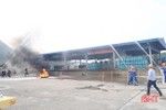 Diễn tập đối phó với tình huống cháy nổ tại trạm chiết nạp gas ở Nghi Xuân