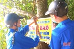 Cắm 39 biển cảnh báo phòng chống đuối nước ở TX Hồng Lĩnh