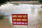 Nước sông Ngàn Sâu lên nhanh, vùng hạ du Vũ Quang ngập cục bộ