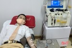 Chiến sỹ CSGT Công an TP Hà Tĩnh hiến máu cứu người