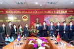 Lãnh đạo huyện Pạc Xăn (Lào) chúc tết Đảng bộ và Nhân dân TP Hà Tĩnh