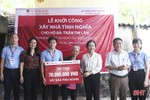 Agribank Chi nhánh Hà Tĩnh II hỗ trợ xây nhà tình nghĩa cho hộ nghèo ở Can Lộc
