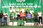 Cặp VĐV đến từ TP Hồ Chí Minh giành cúp Giải Quần vợt ngành Xây dựng Hà Tĩnh mở rộng