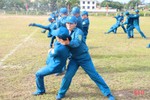 Hội thao trung đội dân quân cơ động cụm 4 ở Hương Sơn